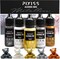 Pixiss Metallics Alcohol Inks Set, 5 Highly Saturated Metallic Alcohol Inks for Resin